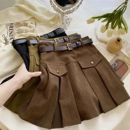 Camouflage Cargo Skirt Collection: High Waist Ruched, Pleated
