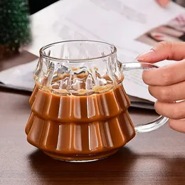 EUIEUT 2 Pz Tazza Vetro di Natale 300ml Tazze di Bicchieri a Doppia