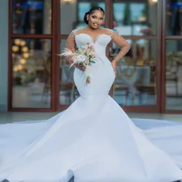 Champagne Mermaid Wedding Dress: New Bridal Gown, Plus Size