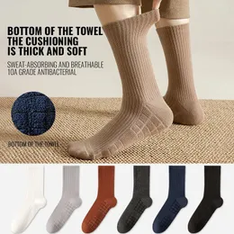 Mens and Womens Cotton Socks: Medium Tube, Black and White, Autumn