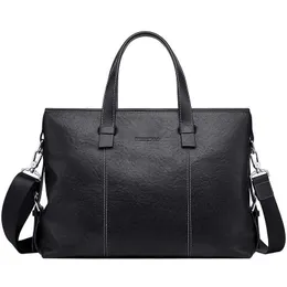 Premium Leather Briefcase: Mens Laptop Bag, Modern Leather