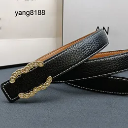 Designer Womens Belt, 7cm 70mm Wide Black Leather Waistband with