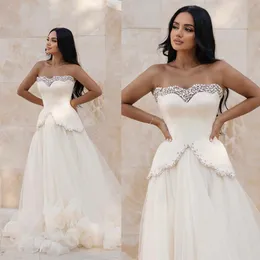 Plus Size A-Line Boho Wedding Dress: Beach Bridal Gown with V-Neck