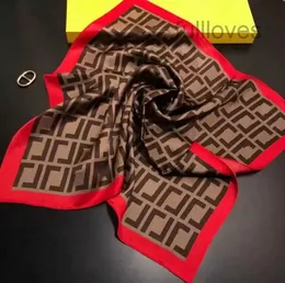 60x60cm Retro Designer Solid Colors Silk Scarf Headband for Women