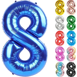 Palloncino Numero 1 Gigante Per Festa Di 1 Anno: Kit Decorazione Blu Con Corona, Lattice E Foil (32 Pollici)