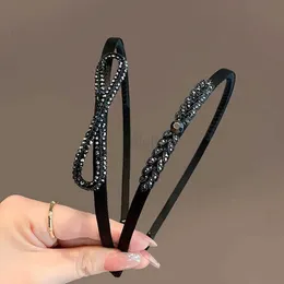 2 Cerchietti Per Capelli Con Glitter E Strass Champagne, Fascia Larga Elastica Per Donna E Ragazza