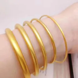 Elegant Dubai Gold Bangle 18K Gold Filled Open Cuff Bracelet for