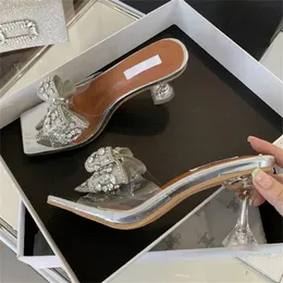 Crystal Diamond Sandals: Womens High Heel Rhinestone Beach Shoes