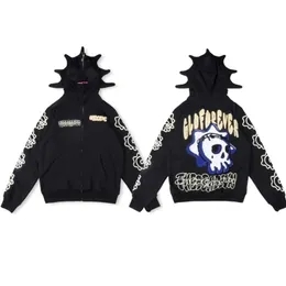 Y2K Letter Print Zip Up Hoodies Women Men Jacket Casual Hip Hop