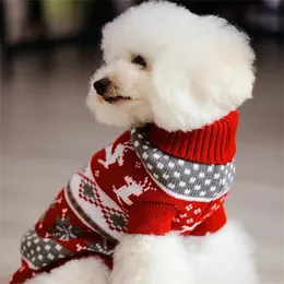 Warm Winter Knit Dog Sweater: Christmas Outfit for Small Dogs