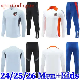 Mens Football Training Suit Chandal 2-Piece Long Sleeve Zipper