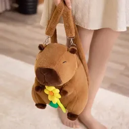 Zaino In Peluche A Forma Di Capibara, Morbido, 29x27 Cm, Grande Capacità, Per Scuola E Viaggi, Regalo Simpatico Per Studenti - 2