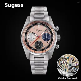Sugess Chronographe Homme ST1907 'Dopamine' 2025 - Montre Mécanique Pilote Boîtier Saphir