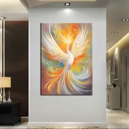 Contemporary Abstract Phoenix Bird Painting ORIGINAL Textured Oil