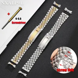 ROUREOX Cinturino Orologio Acciaio Inox Massiccio 19mm 20mm 21mm 22mm Estremità Curve, Bracciale Ricambio Metallo per Seiko SKX007 SKX009-5-Link 19mm