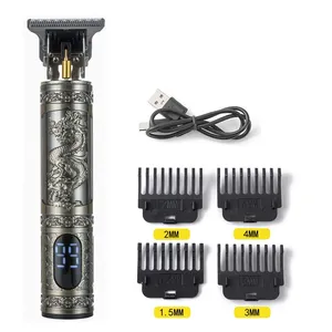 T9 Electric Hair Trimmers for Men - 0mm Close Cut Shaver with LCD Display - Portable Travel Barber Razor - Home Hair Cli