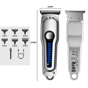 260108 Electric Hair Clippers for Men - Precision USB Charging Hair Trimmer with Shaving Head Pusher - Home Grooming App