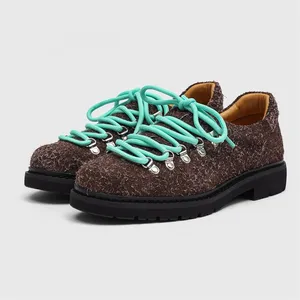 Man Designer Personalized Niche Trendy Casual Leather Shoes Outdoor Cow Suede British Style Derby Shoe Gothic