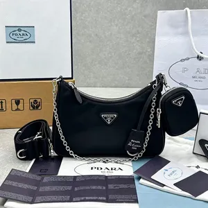 Designer Bags Luxury Crossbody Bags - High-Quality Metallic Leather & Nylon Shoulder Handbags - Classic