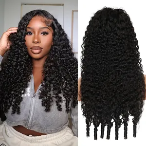 13x6 Lace Frontal Wig 200% Density Burmese Curly Wig Human Hair 13x4 HD Transparent Pre Plucked Burmese Virgin Human Hai