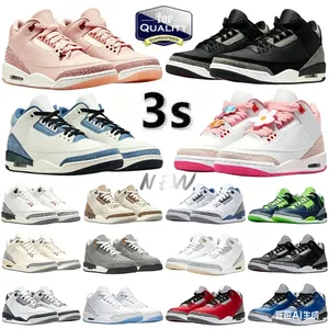 2026 with box jump mans 3 3s Basketball Shoes Orange Citrus Worlds Best Dad True Blue Pure Money White Black Cement Fami