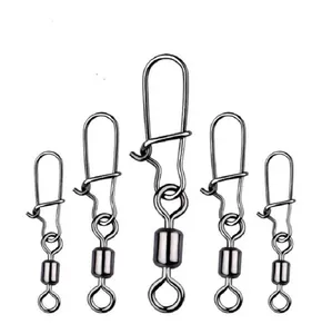 Giros De Pesca Barrel Swivels - 50 Peças Em Aço Inoxidável Dourado