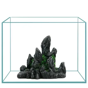 Aquarium-Deko Set Mit 16 Teilen – Kunststoffpflanzen, Höhle & Felsen Für Goldfische, Betta & Andere Fische