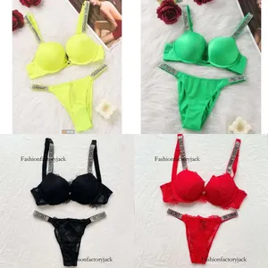Bras Sets Wholesale-thongs Bra Set Sexy Women In Lingerie Lace Embroidery 6  Color Large Size Cup Push Up And Panty