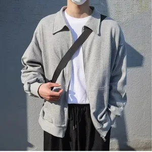 安い価格で灰色のジップアップジャケットを卸売り| DHgate