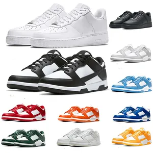 Free Shipping one for men women Casual Shoes 1 platform designers sneakers Classic Triple White Black panda Grey Fog UNC trainers outdoor sports 36-45