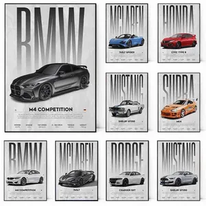 絵画 インテリア アート パネル 装飾 車 スポーツカー プレゼント 赤 5パネル 全幅150cm : 車  ポスター、ファッショナブルな車、はたらく車，スポーツカー、スーパーカー、自動車、レーシングカー、モダンな絵画スタイルの装飾インテリア ポスター  (20) キャンバス 芸術 ポスター 壁アート 画像 印刷 現代 寝室 装飾 ポスター
