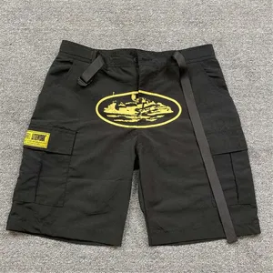 パンツ Corteiz Cargo Shorts - Black Yellow Corteiz Pantaloni Cargo Hip Hop Cortez Baggy Unisex Harajuku