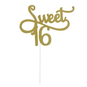 Trsnzul Strass Sweet 16 Torta Topper Sweet 16 Compleanno