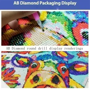 Diamond Painting Kit Completo, Leone colorato Pittura Diamante 5D Fai Da Te, Cristallo Strass Kit per Ricamo a Punto Croce Craft Arts Diamond Painting for Home Wall Decor Square Drill,25x45cm