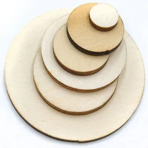 ASelected 8 dischi di legno da 16 a 17 cm, dischi di legno per fai da te, 1,5 cm, spessi per fai da te, matrimoni, centrotavola di Natale