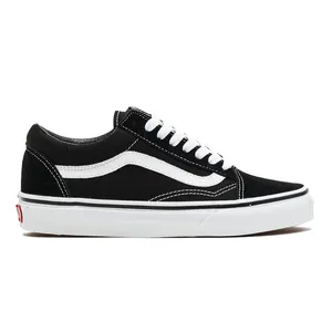 men women skateboard sneakers canvas <strong>shoes</strong> slip on old skool Black White mens vintage trainer