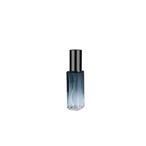 5ml 10ml refillable thick square glass perfume bottle Gradient Blue Pocket Glass Perfume Atomizer 20ml Travel Size Fine Mist Spray Bottle