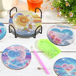 8 Pcs Gnome Diamond Art Coaster Kits With Holder - DIY 5D Diamond Painting, Full Drill, 4x4 Inch - View #8