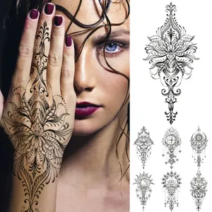 Tatuaggi All'hennè Bianco Per Donne Tatuaggi Temporanei Impermeabili Tatuaggi All'hennè Bianco Per Donne Tatuaggi Temporanei Impermeabili