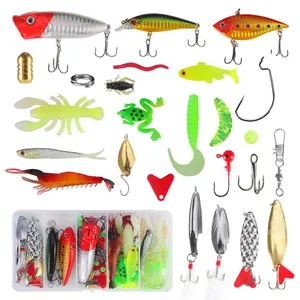 78pcs Fishing Lures Kit With Portable Tackle Box Minnow Vib Fishing Accessories For Bass Trout Salmon