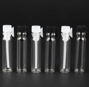 1ML 2ML 3ML Glass Perfume Essential Oil Vial Clear Mini Tube Travel Size Cosmetic Empty Tester Bottle Transparent For Sample