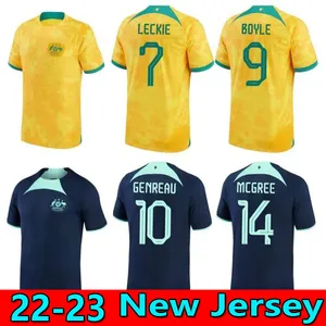 Leckie McGree Australia Soccer Jersey 2022 대표팀 22/23 남자 Boyle Hrustic MacLaren Mabil Duke 셔츠 McGree Irvine Taggart 축구 유니폼