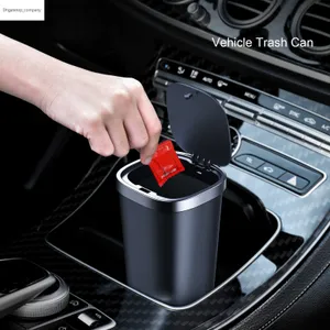 Car Ashtray With Lid & LED Light – Vehicle Trash Can For Cup Holder, ABS & Ceramic, Gold/Silver/Rose Gold