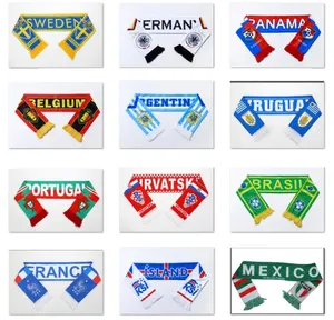 2022 Soccer Collectable National Teams Scarf Football fans scarves Mexico Argentina Brazil Spain Japan Germany Switzerland Croatia Panama Cheerleading