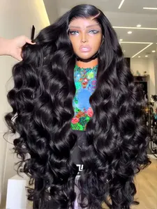300 Density 30 40 Inch Body Wave Human Hair Wigs Wow Angel 13x6 Hd Lace Frontal Ready To Wear Wig Glueless Transparent L