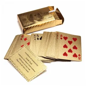 1 Set Plastik-Spielkarten Wasserfest – In Schwarz-gold – 54 Karten Inkl. Joker