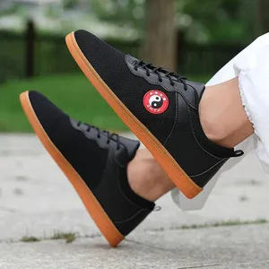 Scarpe Kung Fu Tradizionali - Tela Nera Con Suola In Gomma - Foto 3