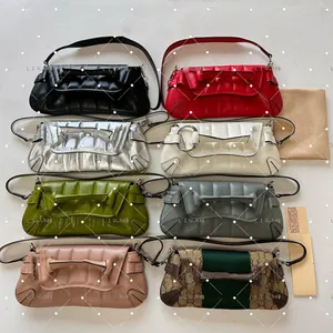 Horsebit Chain Shoulder Bag - Designer Underarm Tote Handbag for Women - High-Quality Flap Baguette Hobo Bag