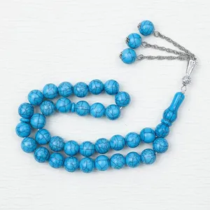 Mala Preghiera 108 Perline Legno 8mm - Bracciale Zen Con Perline Turchesi - Unisex - Foto 11