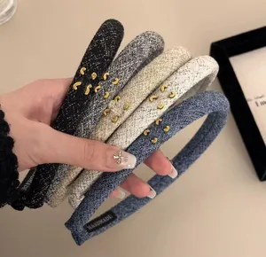 Cerchietto per capelli con fiocco e stampa leopardata, fascia per